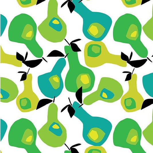 Fresh Fruit Pears Multi Jane Dixon Michael Miller Cotton Fabric MM-DC11190-MULT-D