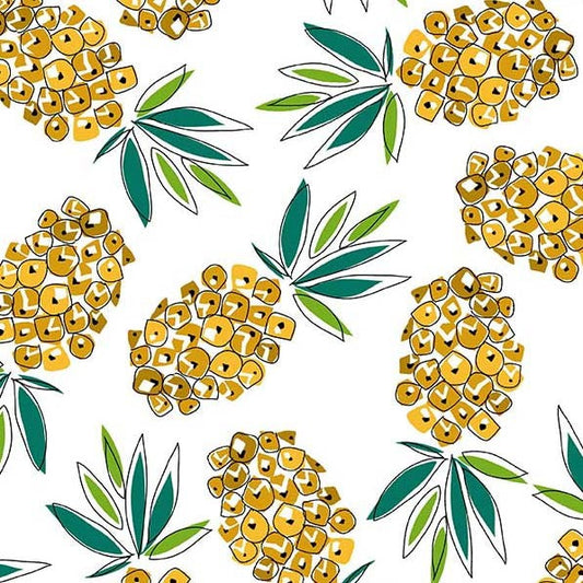 Fresh Fruit Pineapple Crush Yellow Jane Dixon Michael Miller Cotton Fabric
