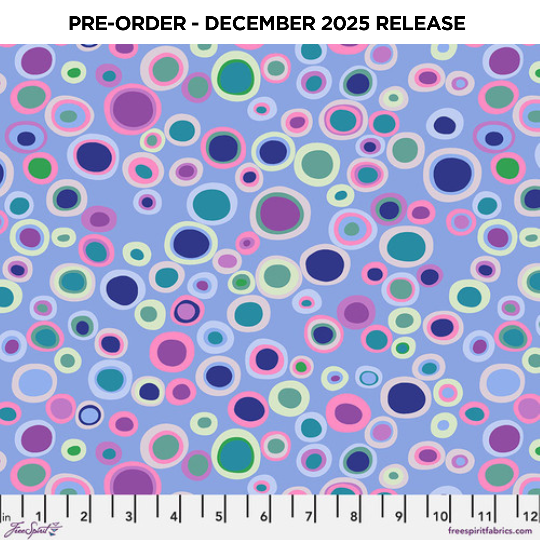 PRE-ORDER | DEC 2025 | From the Archives Bubbles Blue Kaffe Fassett Free Spirit Cotton 68s Fabric FS-PWGP015.BLUE
