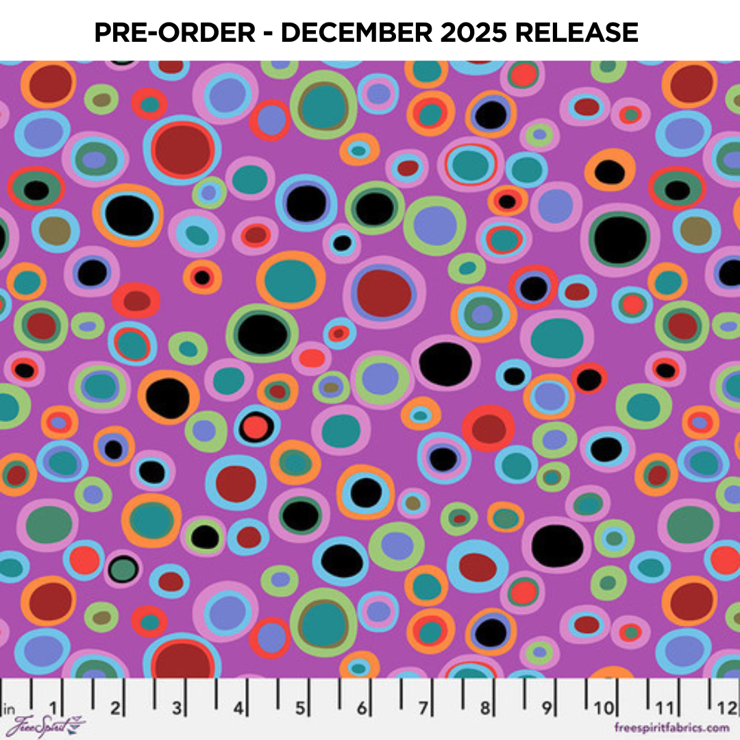 PRE-ORDER | DEC 2025 | From the Archives Bubbles Plum Kaffe Fassett Free Spirit Cotton 68s Fabric FS-PWGP015.PLUM