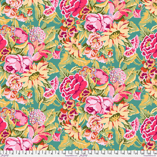 From the Archives Floral Dance Pink Kaffe Fassett Free Spirit Cotton 68s Fabric FS-PWGP012.PINK