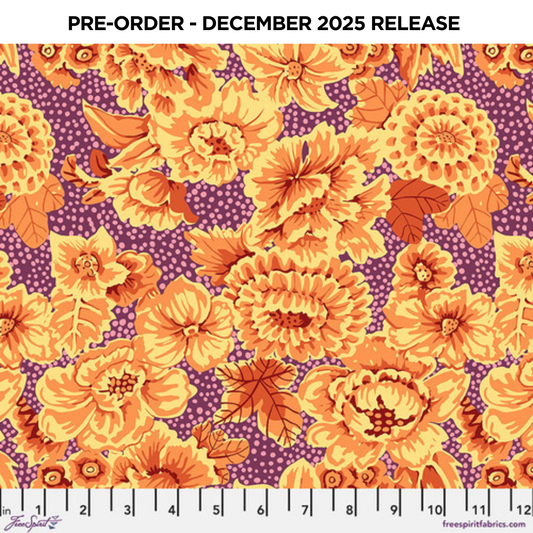 PRE-ORDER | DEC 2025 | From the Archives Floral with Dots Plum Kaffe Fassett Free Spirit Cotton 68s Fabric FS-PWGP002.PLUM