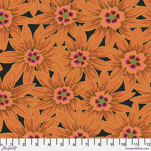 From the Archives Potentilla Brown Kaffe Fassett Free Spirit Cotton 68s Fabric FS-PWGP064.BROWN