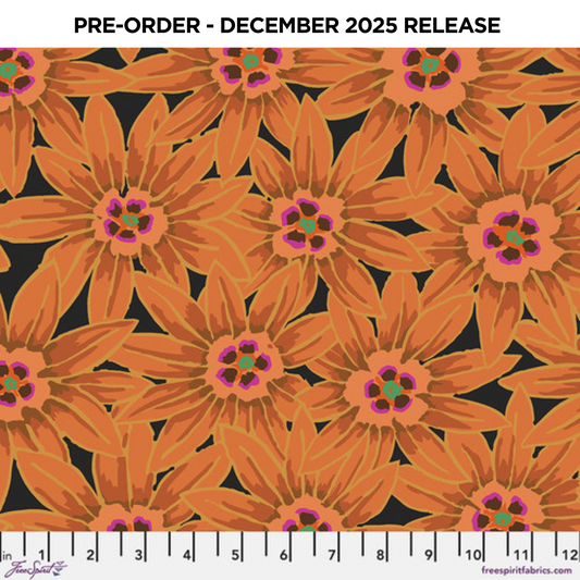 PRE-ORDER | DEC 2025 | From the Archives Potentilla Brown Kaffe Fassett Free Spirit Cotton 68s Fabric FS-PWGP064.BROWN