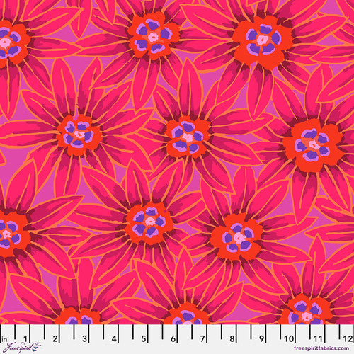 From the Archives Potentilla Red Kaffe Fassett Free Spirit Cotton 68s Fabric FS-PWGP064.RED