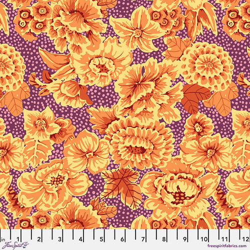 From the Archives Floral with Dots Plum Kaffe Fassett Free Spirit Cotton 68s Fabric FS-PWGP002.PLUM