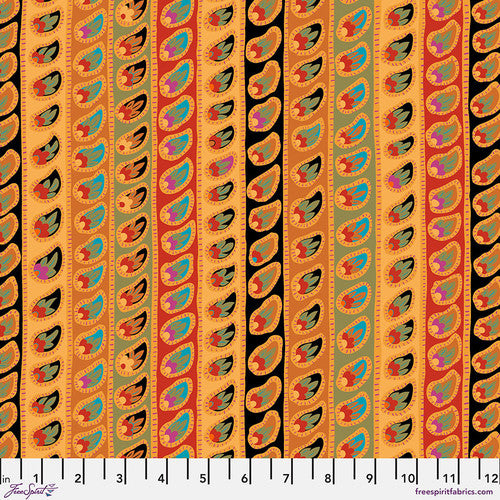 From the Archives Paisley Stripe Antique Kaffe Fassett Free Spirit Cotton 68s Fabric FS-PWGP032.ANTIQUE