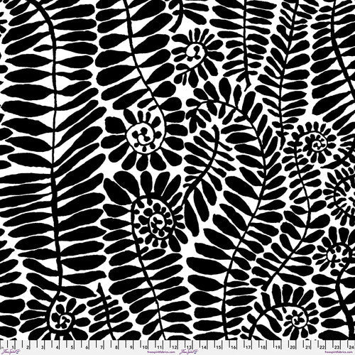 Fronds 108" Wide back Black February 2025 Brandon Mably Kaffe Fassett Collective Free Spirit Cotton Fabric FS-QBBM005.BLACK