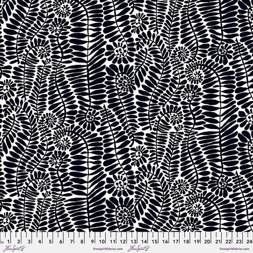 Fronds Black Stash Kaffe Fassett Collective Free Spirit Cotton Fabric
