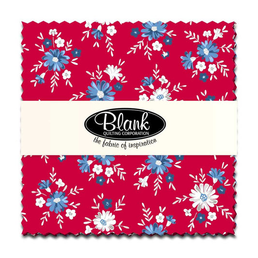 Front Porch 5" Squares Charm Pack 42pcs Satin Moon Designs Blank Cotton Fabric BQ-FB6CPBQ.FRONTPORCH