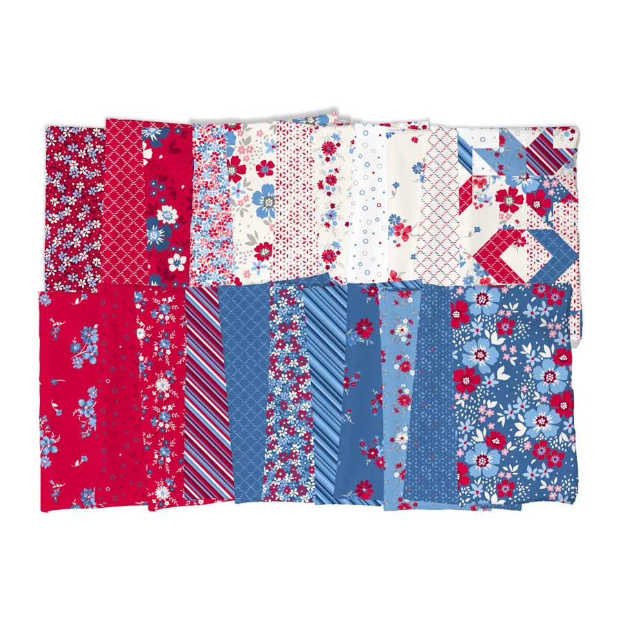 Front Porch 5" Squares Charm Pack 42pcs Satin Moon Designs Blank Cotton Fabric BQ-FB6CPBQ.FRONTPORCH