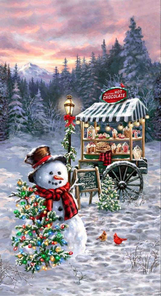 Frosty Delights Snowman Panel 24" Dona Gelsinger Timeless Treasures Cotton Fabric