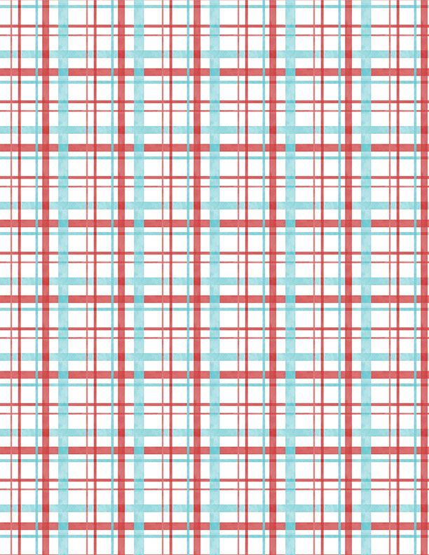 Frosty Merry-Mints Plaid White Danielle Leone Wilmington Prints Cotton Fabric