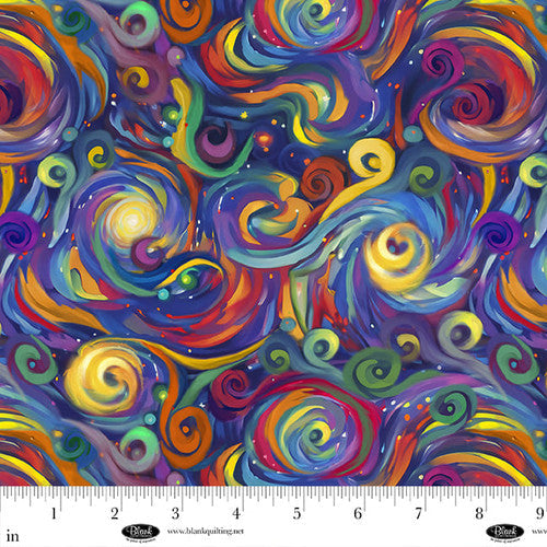 Frostykins Swirls Red Ray Heere Blank Quilting Cotton Fabric BQ-4271-88
