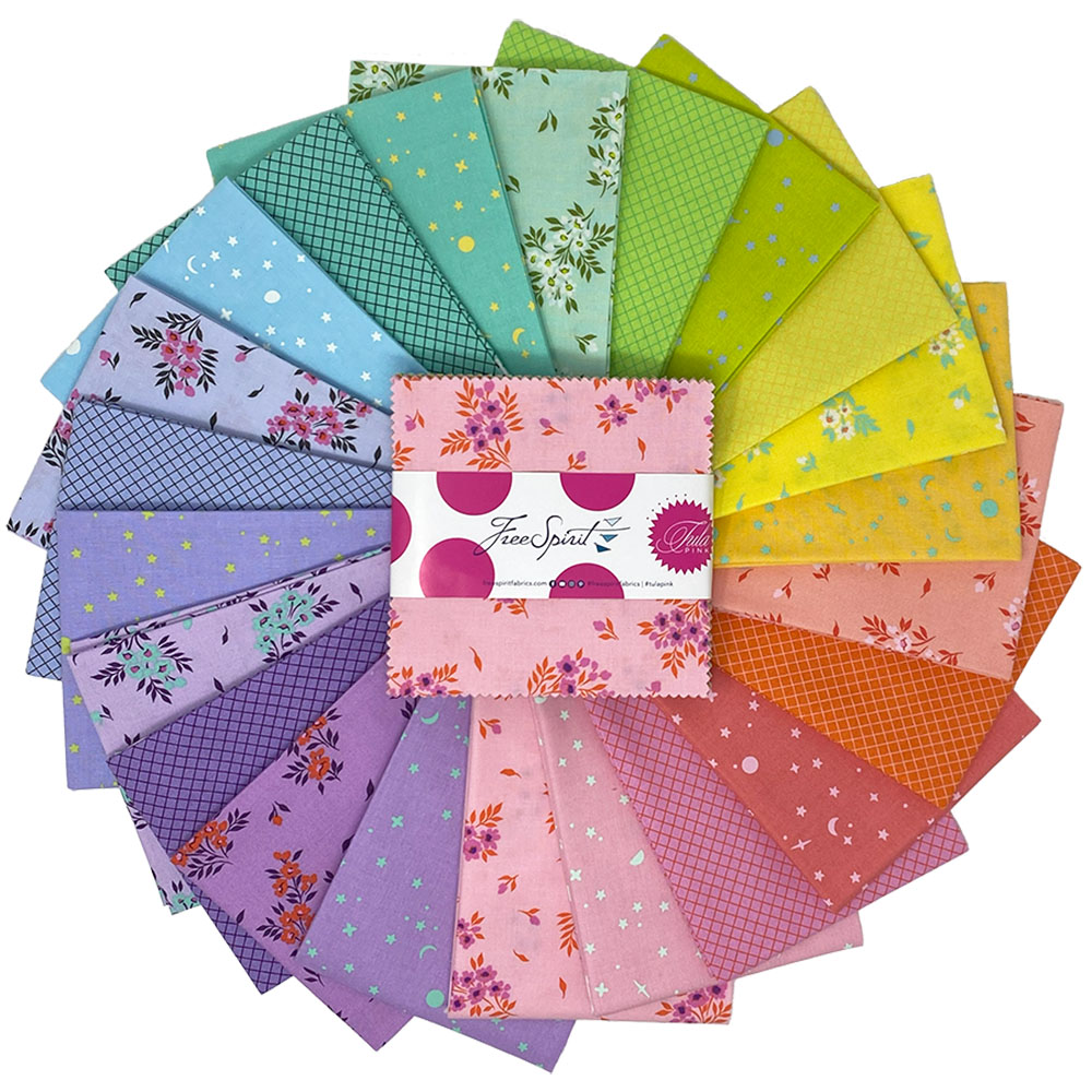 Full Moon Forest II 5" Squares 42pcs  Tula Pink Free Spirit Cotton Fabric FS-FB6CPTP.FULLMOON