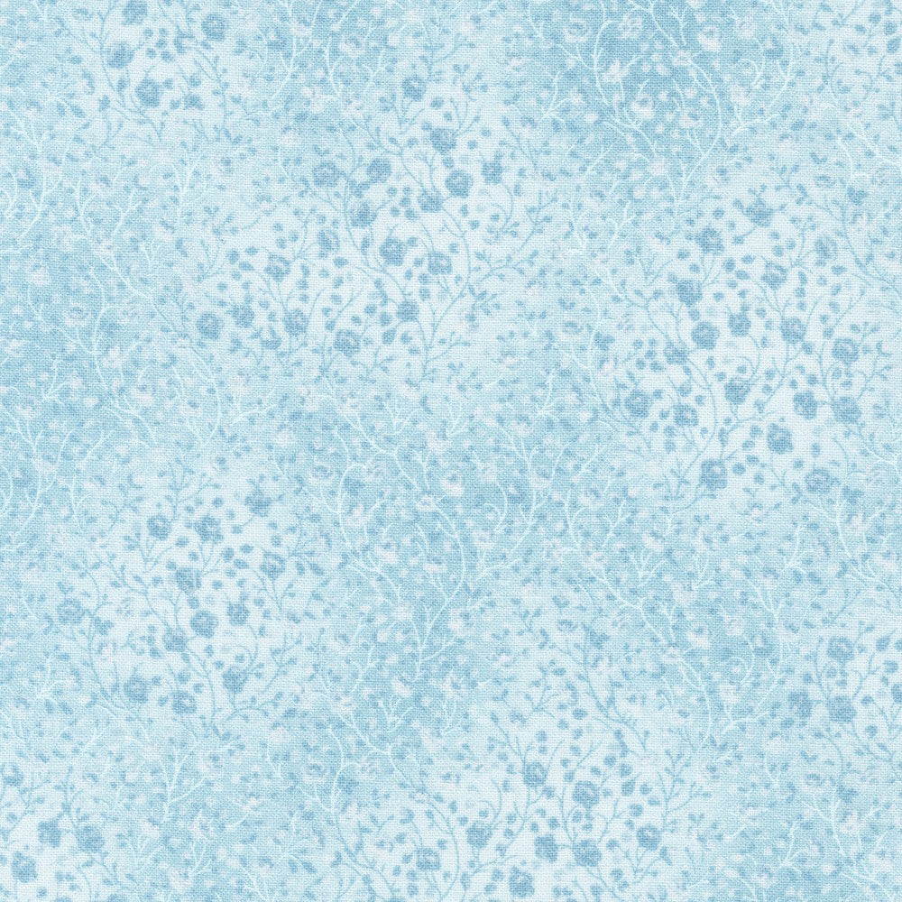 Fusions 4 Mist Blue Floral Texture Robert Kaufman Cotton Fabric