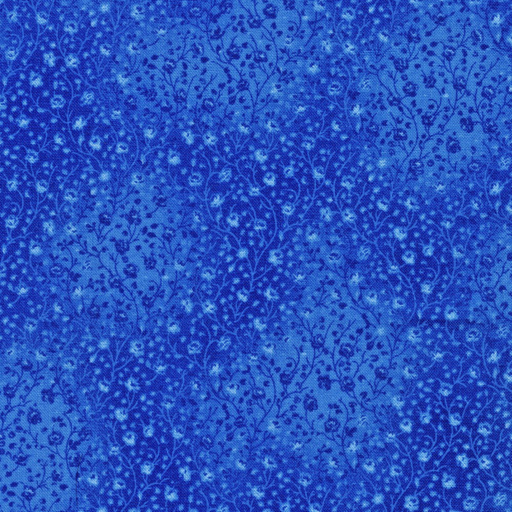 Fusions 4 Royal Blue Floral Texture Robert Kaufman Cotton Fabric