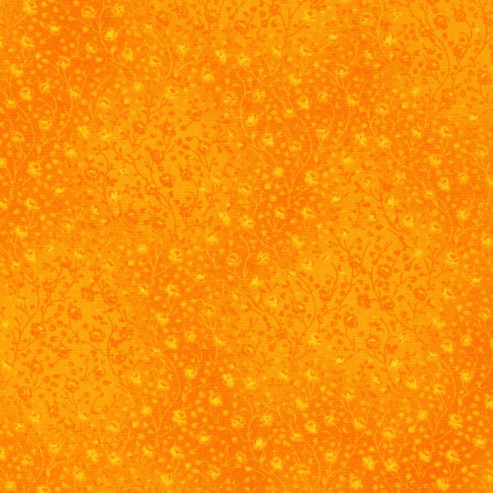 Fusions 4 Saffron Orange Floral Texture Robert Kaufman Cotton Fabric