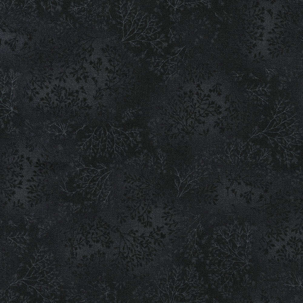 Fusions 7 Jet Black Spray Robert Kaufman Cotton Fabric