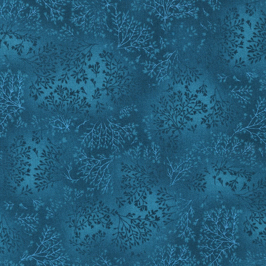 Fusions 7 Peacock Blue Spray Robert Kaufman Cotton Fabric