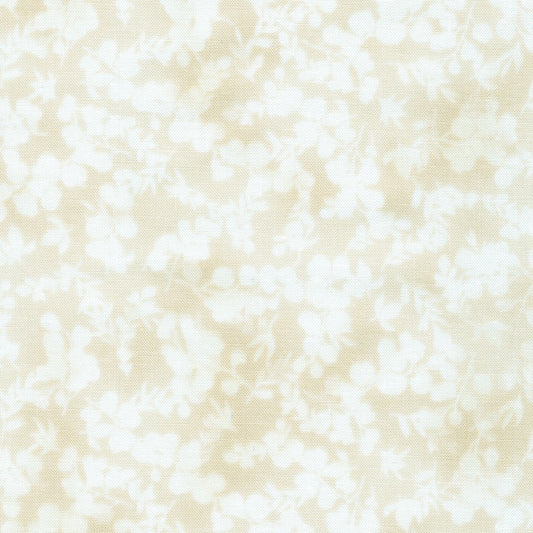 Fusions Foliage Ecru Beige Robert Kaufman Cotton Fabric