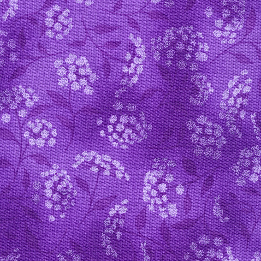 Fusions Queen Anne's Lace Grape Purple Robert Kaufman Cotton Fabric