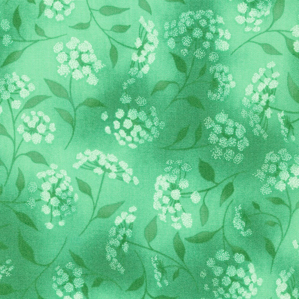 Fusions Eucalyptus Green Queen Anne's Lace Robert Kaufman Cotton Fabric