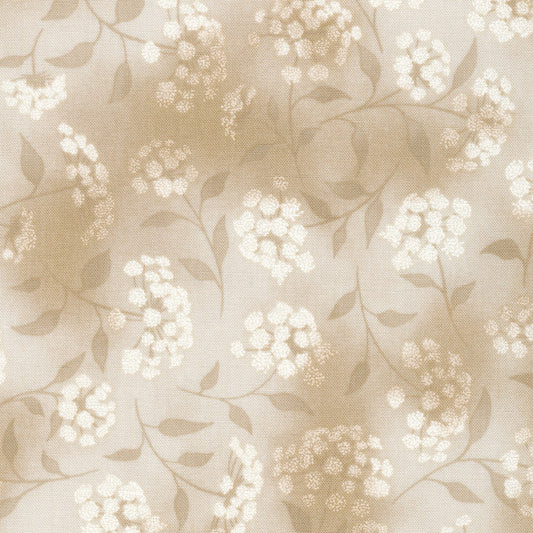 Fusions Linen Beige Queen Anne's Lace Robert Kaufman Cotton Fabric