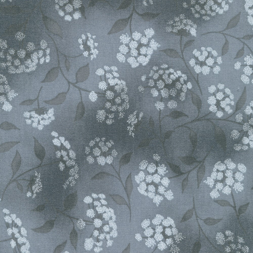 Fusions Shadow Grey Queen Anne's Lace Robert Kaufman Cotton Fabric