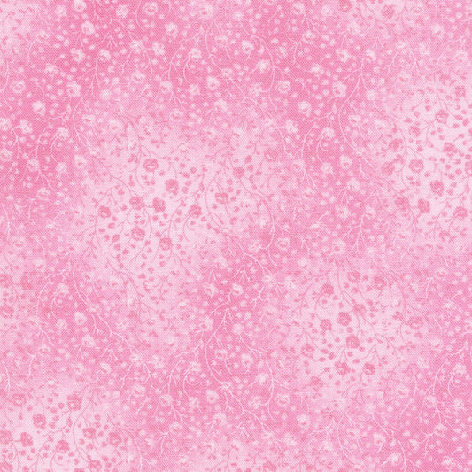 Fusions Pink Floral Leaf Branch Robert Kaufman Cotton Fabric
