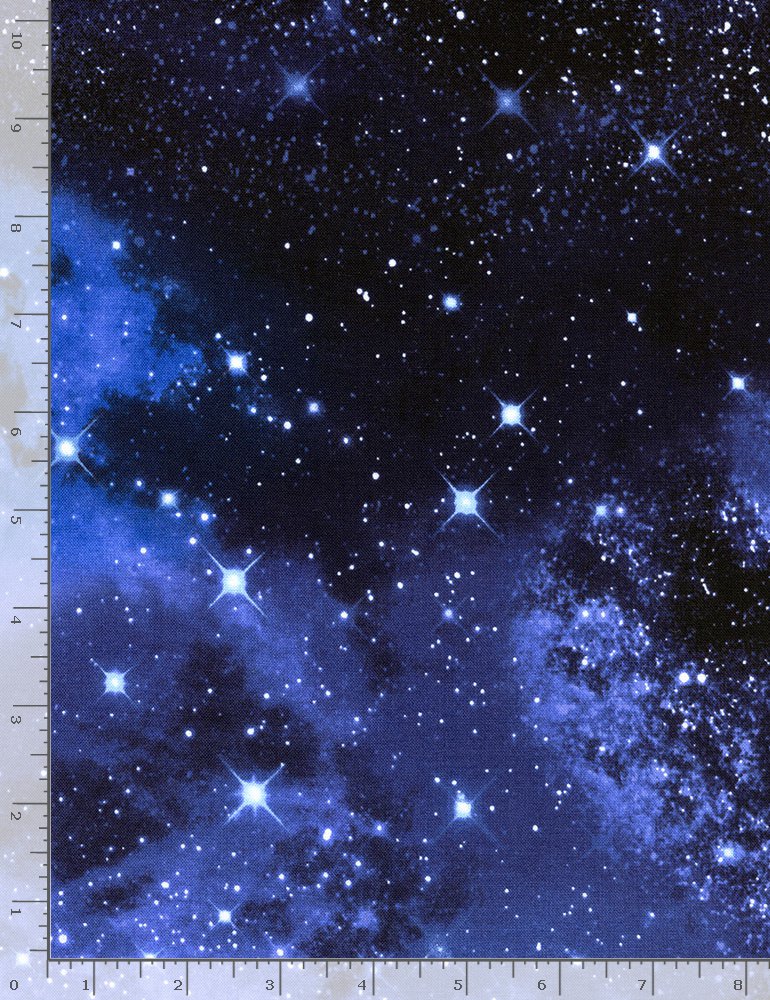 Galaxy Stars Space 108" Wide Backing Blue Timeless Treasures Cotton Fabric TT-XSPACE-CD9924-BLUE