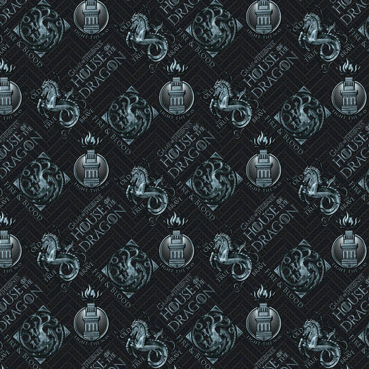 Game of Thrones & House of the Dragon Mottos Houses Multi Camelot Fabrics Cotton Fabric
