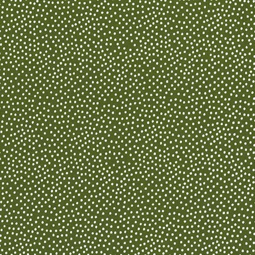 Garden Pindot Basil Green White Dots Michael Miller Cotton Fabric