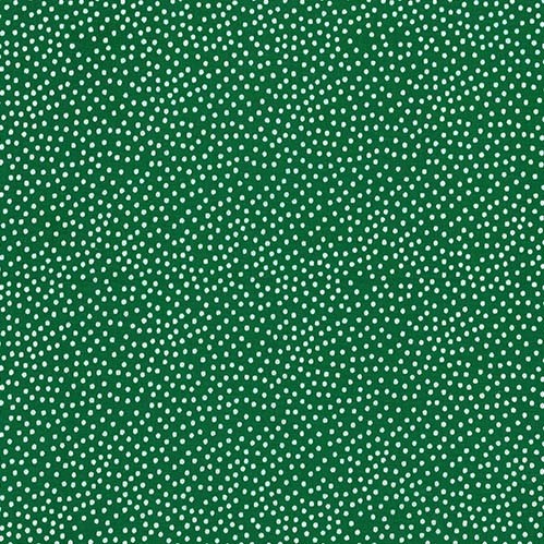 Garden Pindot Leaf Green White Dots Michael Miller Cotton Fabric