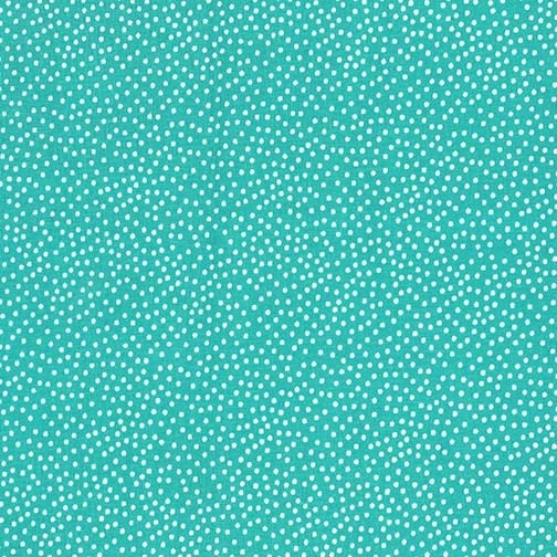 Garden Pindot Mermaid Aqua White Dots Michael Miller Cotton Fabric