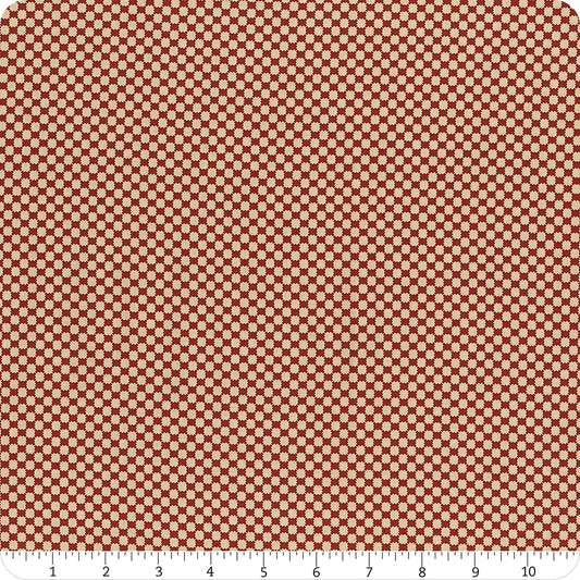 Garnets & Gingham Geo Dot Garnet Cream Kim Diehl Henry Glass Cotton Fabric HG-1353-88