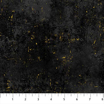 Gatsby Texture Metallic Black Deborah Edwards Northcott Cotton Fabric NC-29257M-99