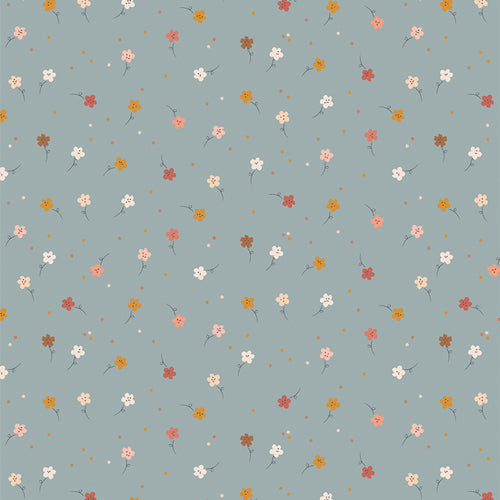 Gayle Loraine Calico Blooms Light Blue Elizabeth Chappell Art Gallery Cotton Fabric