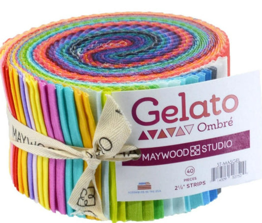 Gelato Ombre 2.5" Roll Maywood Studios Cotton Fabrics