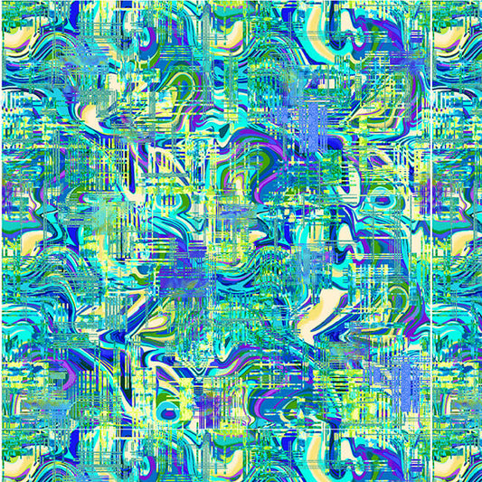 Geofetti II Texture Sea Blue Art Loft Studio E Cotton Fabric