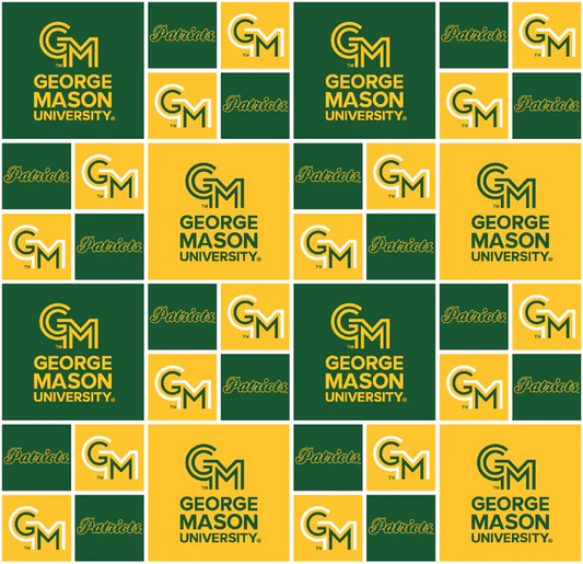 George Mason Patriots NCAA College Block Sykel Enterprises Cottton Fabric GMU-020
