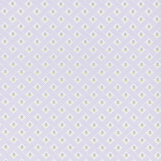 Georgia Blender Tonal Floral Dots Off White Lavender Purple Brenda Riddle Moda Fabrics Cotton Fabric