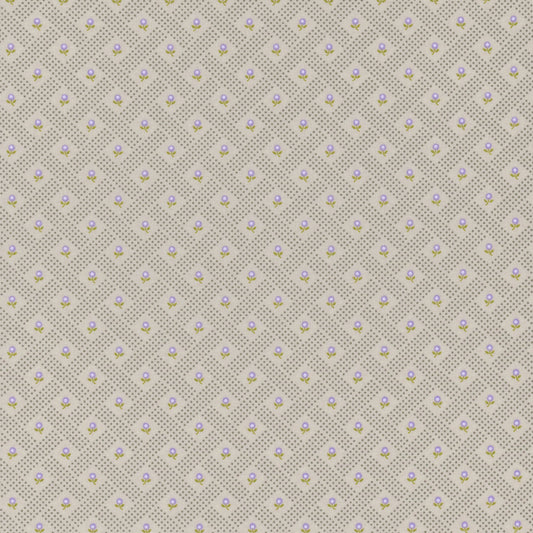 Georgia Blender Tonal Floral Dots Stone Grey Brenda Riddle Moda Fabrics Cotton Fabric