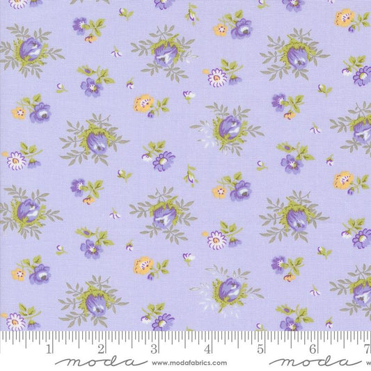 Georgia Medium Florals Tossed Tonal Lavender Purple Brenda Riddle Designs Moda Fabrics Cotton Fabric