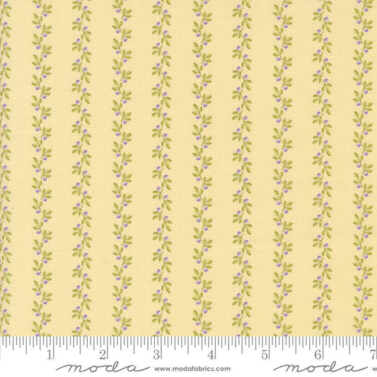 Georgia Stripes Floral Soft Yellow Brenda Riddle Moda Fabrics Cotton Fabric