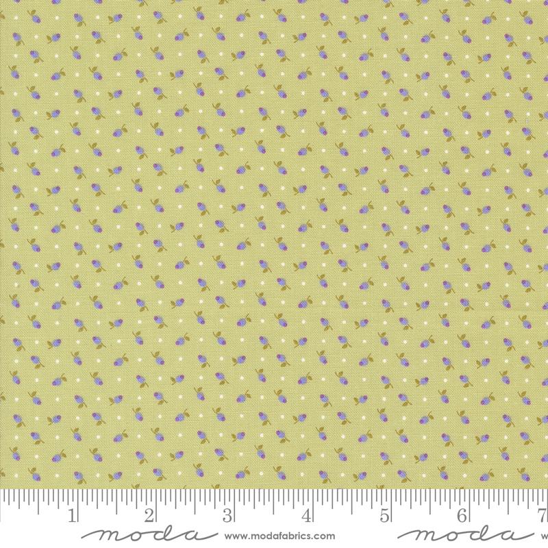 Georgia Tiny Floral Dot Willow Green Brenda Riddle Designs Moda Fabrics Cotton Fabric