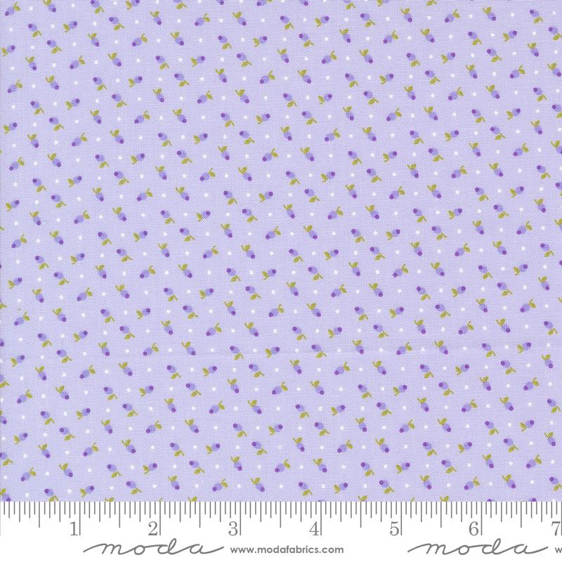 Georgia Tiny Floral Dot Tonal Lavender Purple Brenda Riddle Designs Moda Fabrics  Cotton Fabric