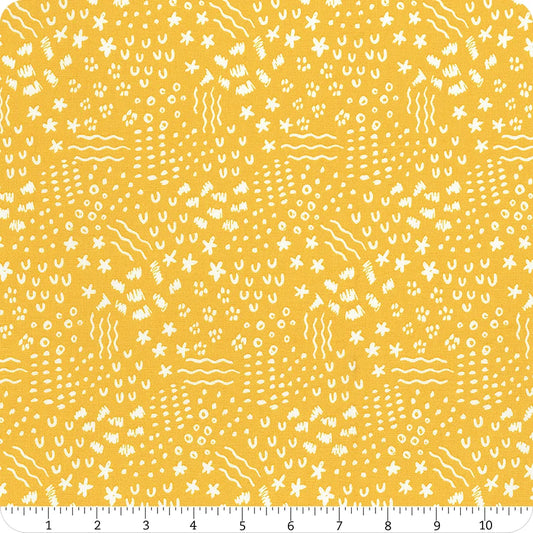 Get Your Cray-on with Crayola Doodle Yellow Riley Blake Designs Cotton Fabric
