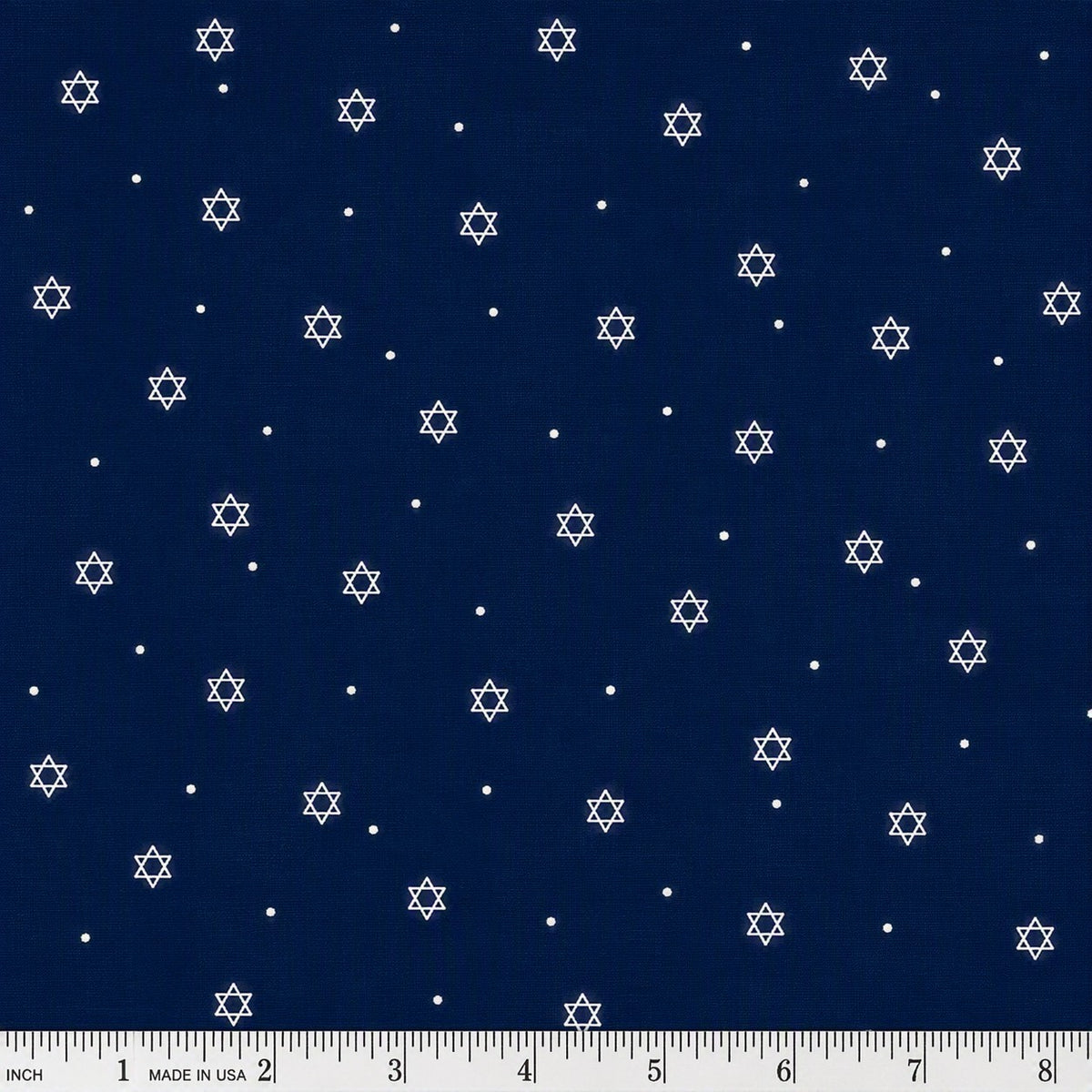 Gift of Light Mini Star of David's White Victoria Borges Studio E Cotton Fabric SE-8288-07