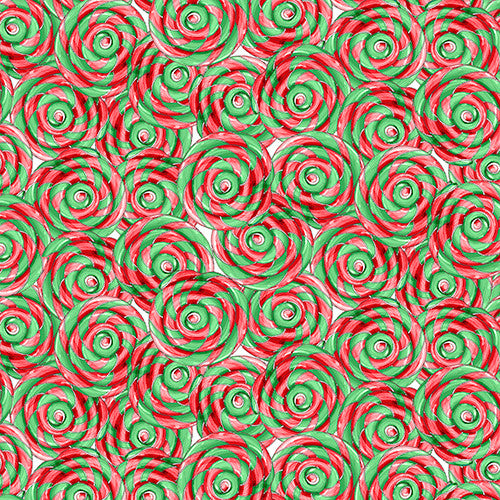 Gingerneering Peppermint Kisses Multi Katie Yost 3 Wishes Cotton Fabric